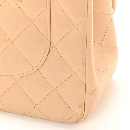 Chanel Lambskin Quilted Jumbo Double Flap Beige 14 of 19