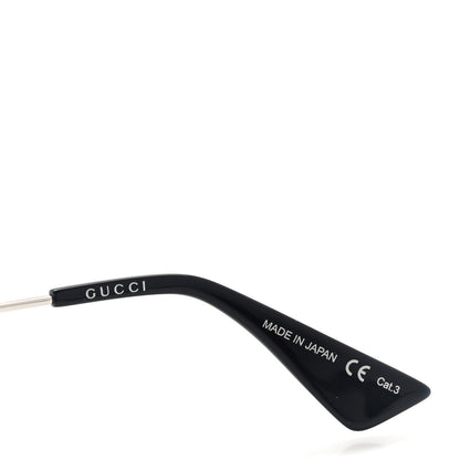 Gucci Metal Round Frame Glitter Sunglasses GG0061S Red 5 of 6
