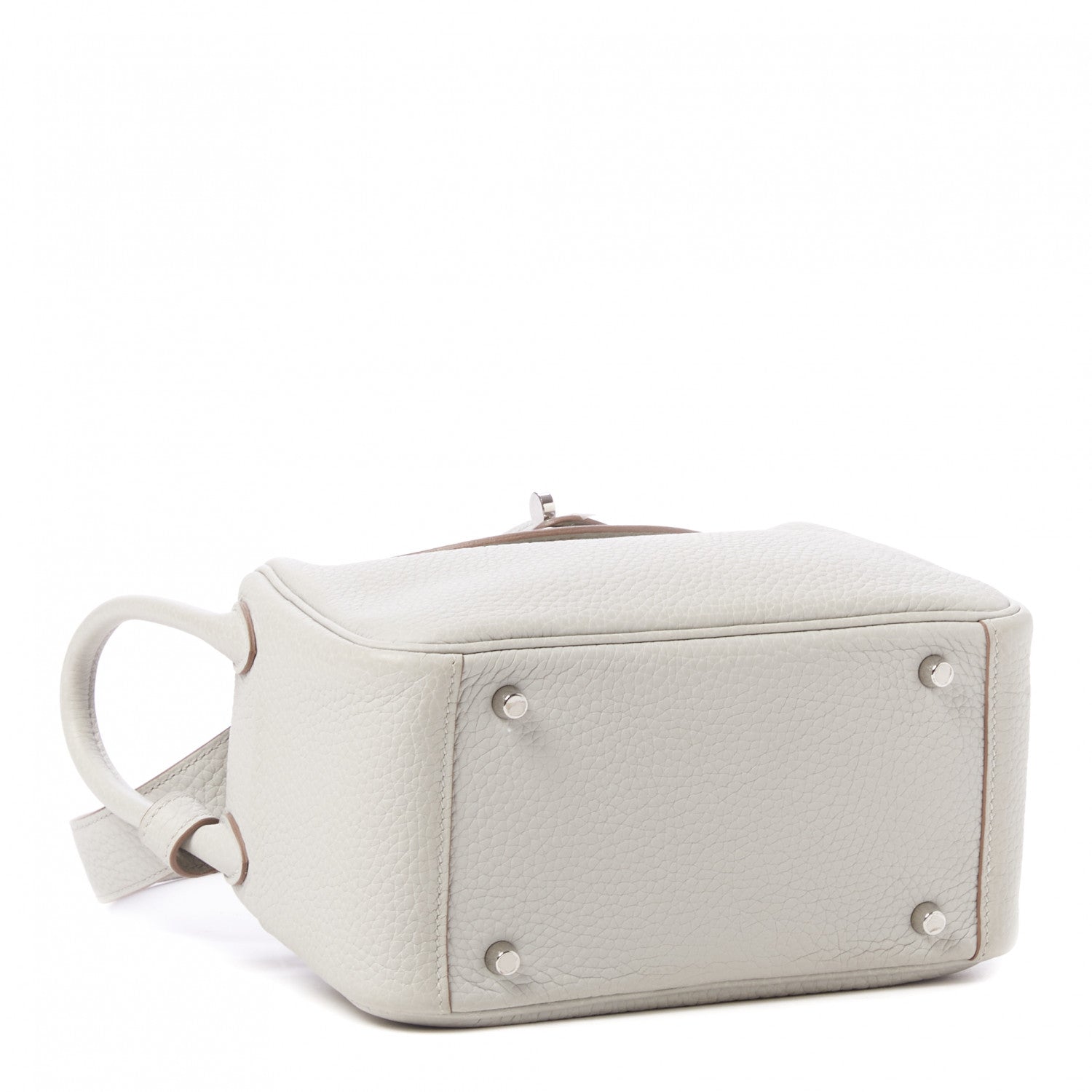 Hermes Taurillon Clemence Mini Lindy 20 Gris Perle 3 of 9
