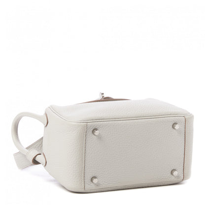 Hermes Taurillon Clemence Mini Lindy 20 Gris Perle 3 of 9