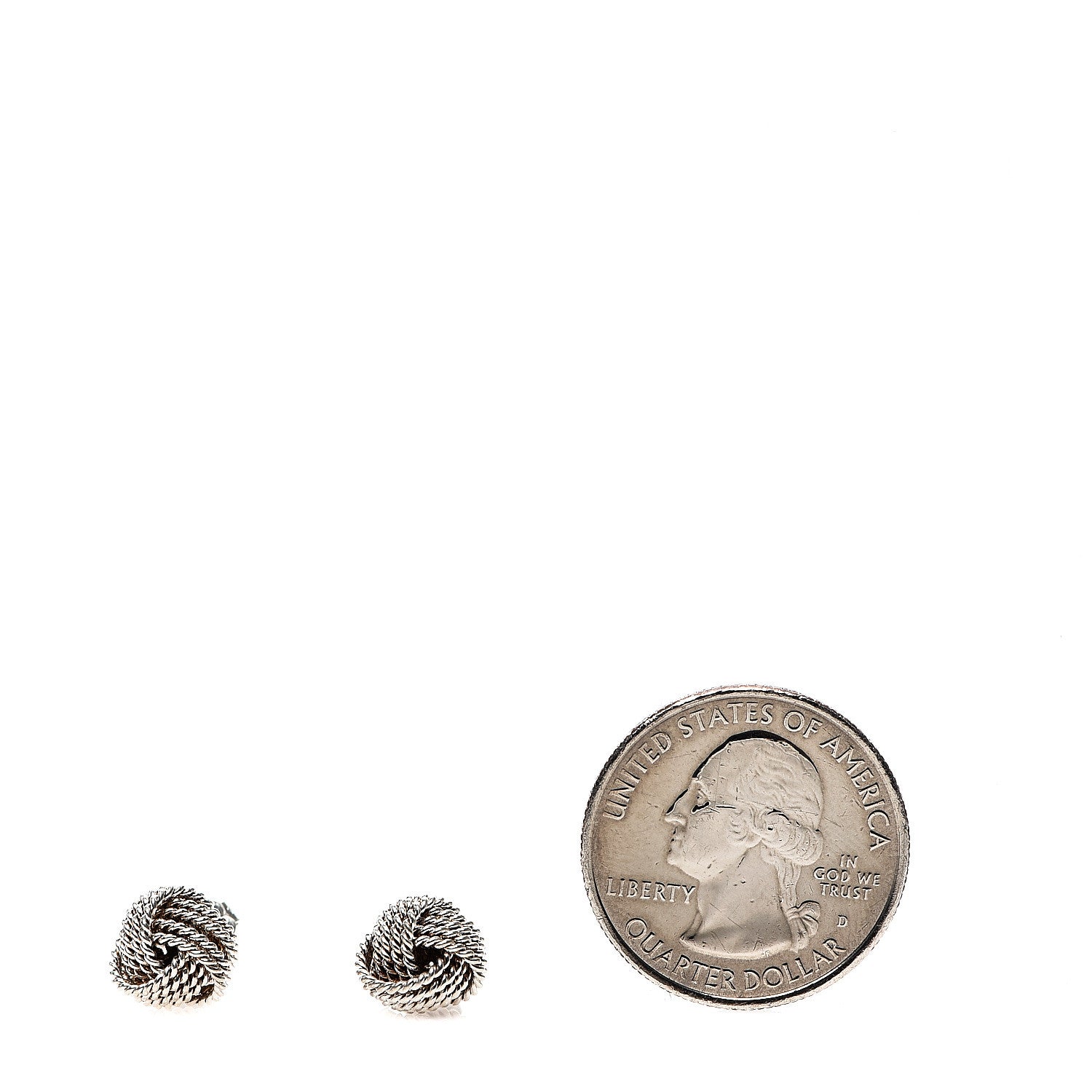 Tiffany Sterling Silver Twist Knot Earrings 2 of 4