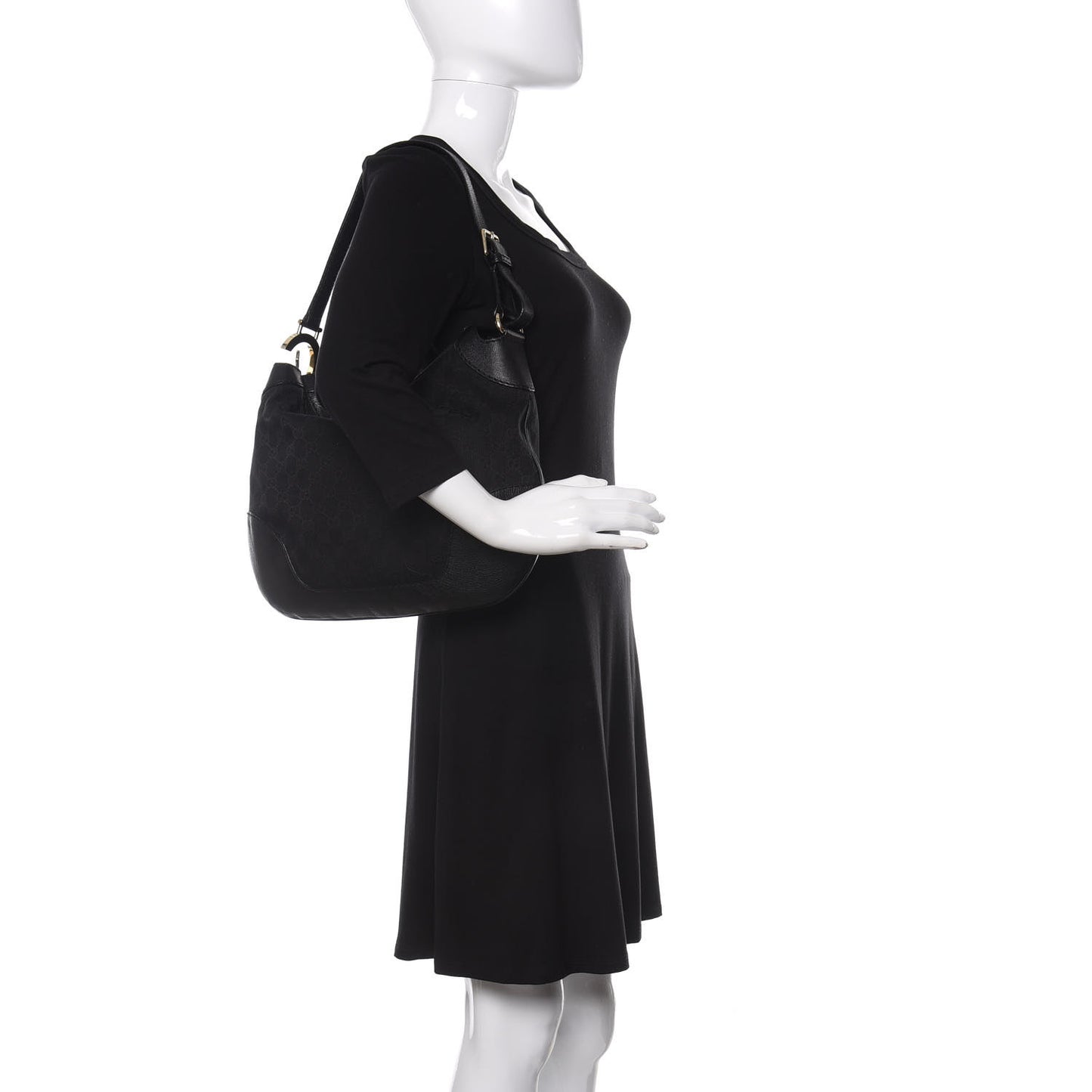 Monogram Medium Charlotte Hobo Black