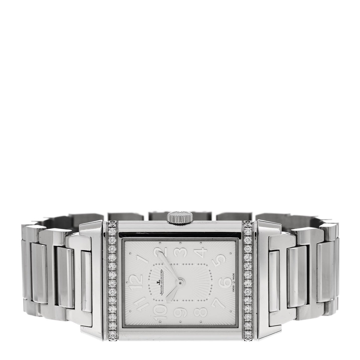 Stainless Steel Diamond 24mm Ultra Thin Reverso Manual Winding Watch Q3208121