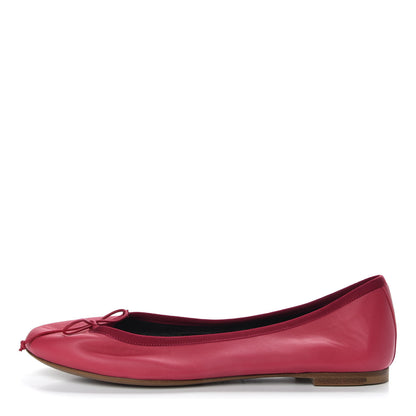 Saint Laurent Calfskin Dance Ballet Flats 37 Raspberry 1 of 8