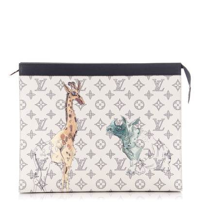 Louis Vuitton Savane Monogram Chapman Pochette Voyage GM Dune 1 of 7