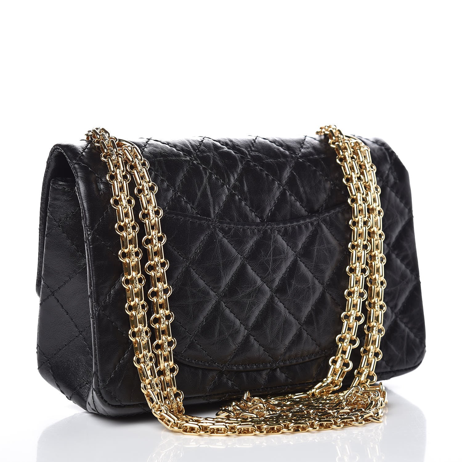 Chanel Aged Calfskin Quilted 2.55 Reissue Mini Flap Black 3 of 8