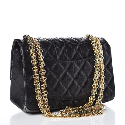 Chanel Aged Calfskin Quilted 2.55 Reissue Mini Flap Black 3 of 8