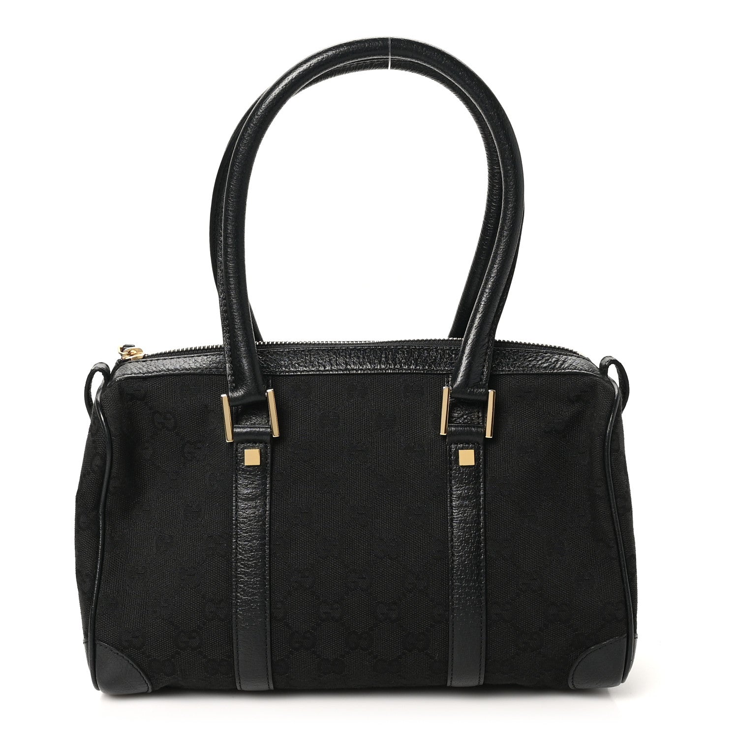 Gucci Monogram Boston Bag Black 1 of 10