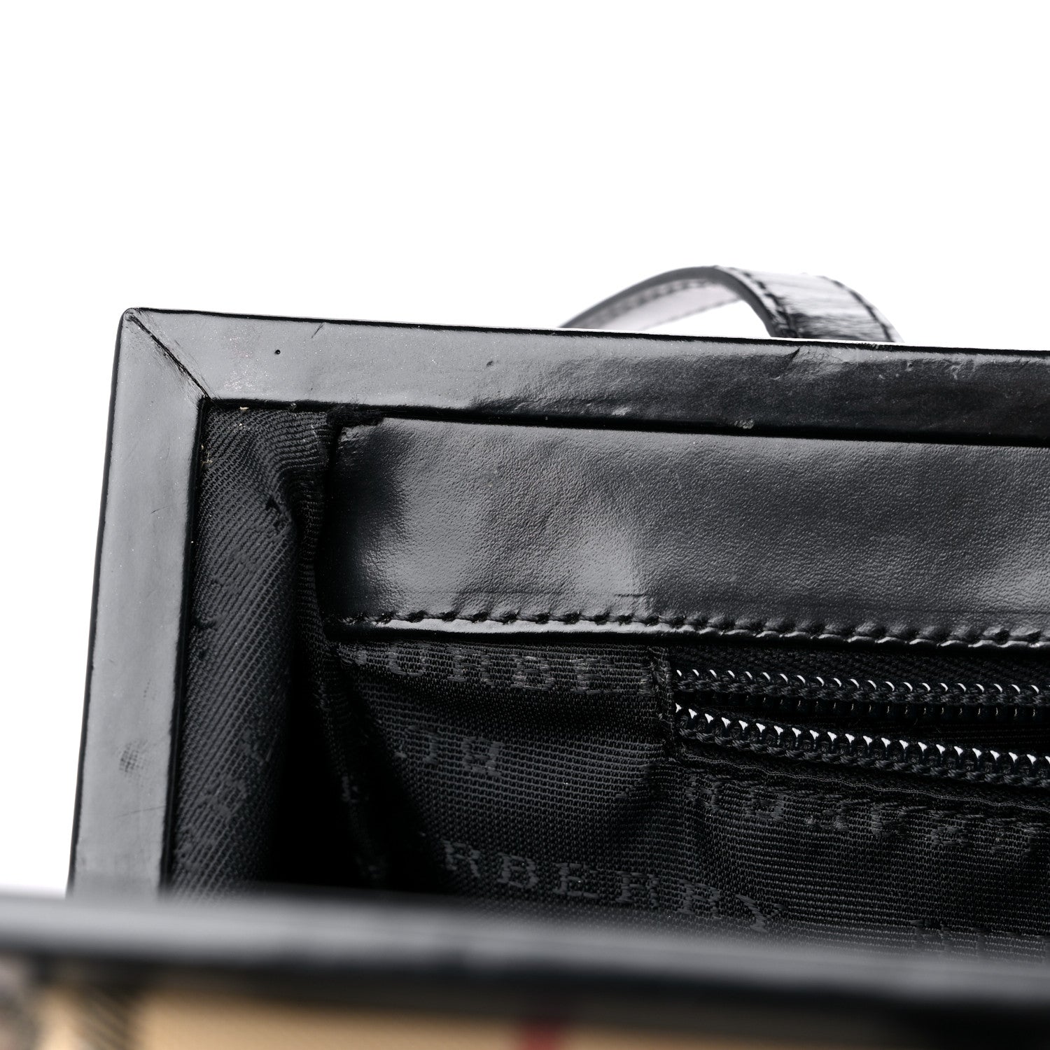 Burberry Nova Check Top Handle Tote Black 12 of 17