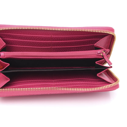 Gucci Dollar Calfskin GG Marmont Zip Around Wallet Box Pink 5 of 7