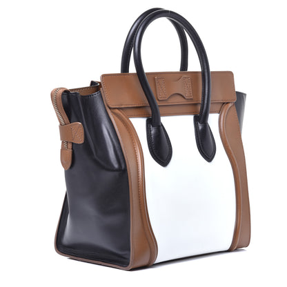 Celine Smooth Calfskin Mini Tri-Color Luggage White 3 of 10