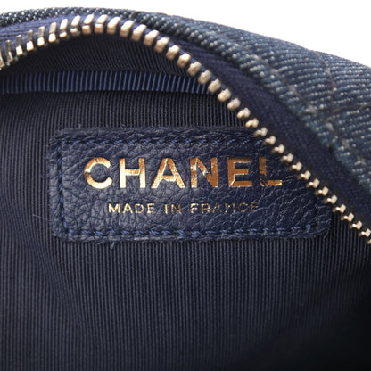 Chanel Washed Denim Quilted Reissue Camera Case Black 5 of 9
