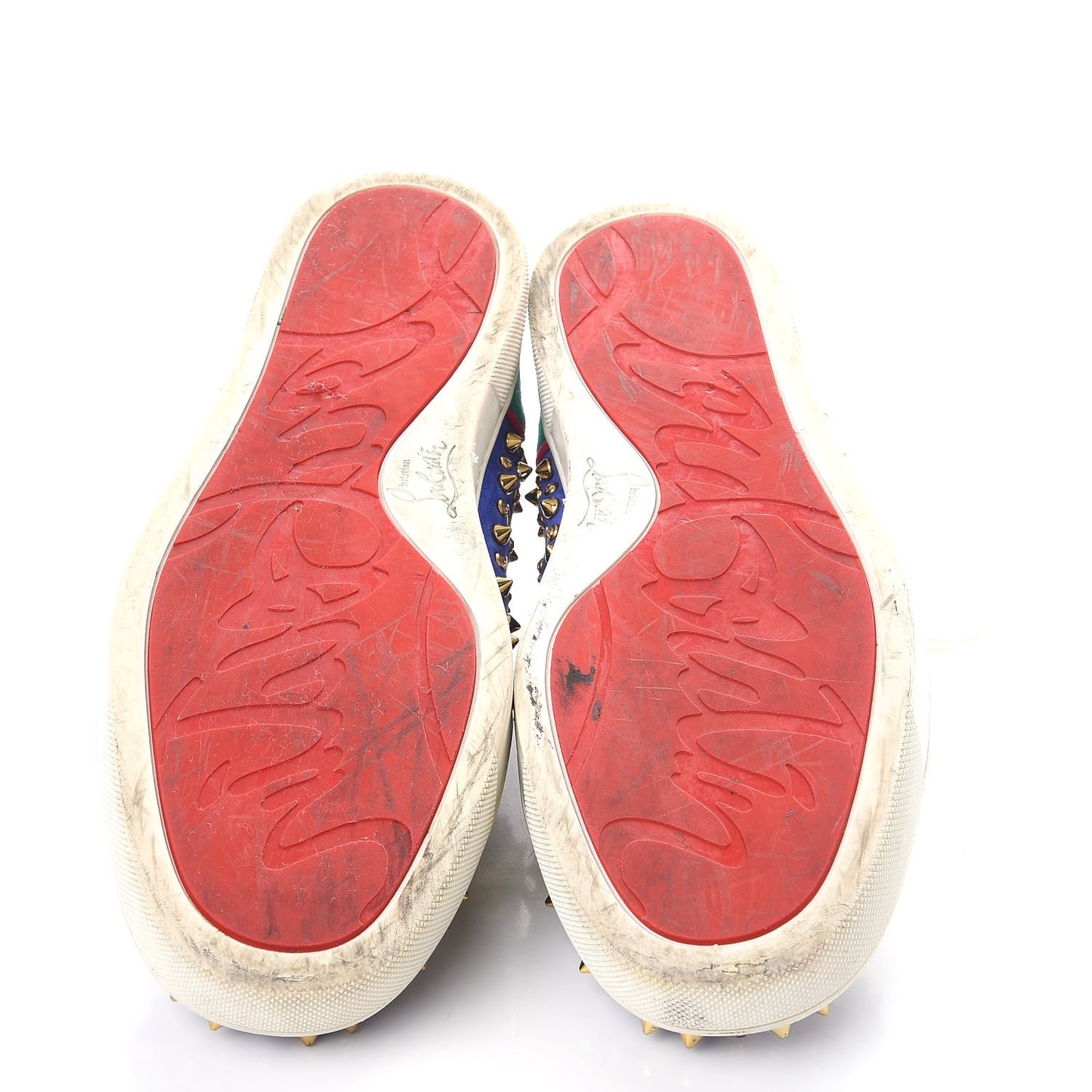 Mens Suede Louis Spikes Flat Sneakers 42 Multi