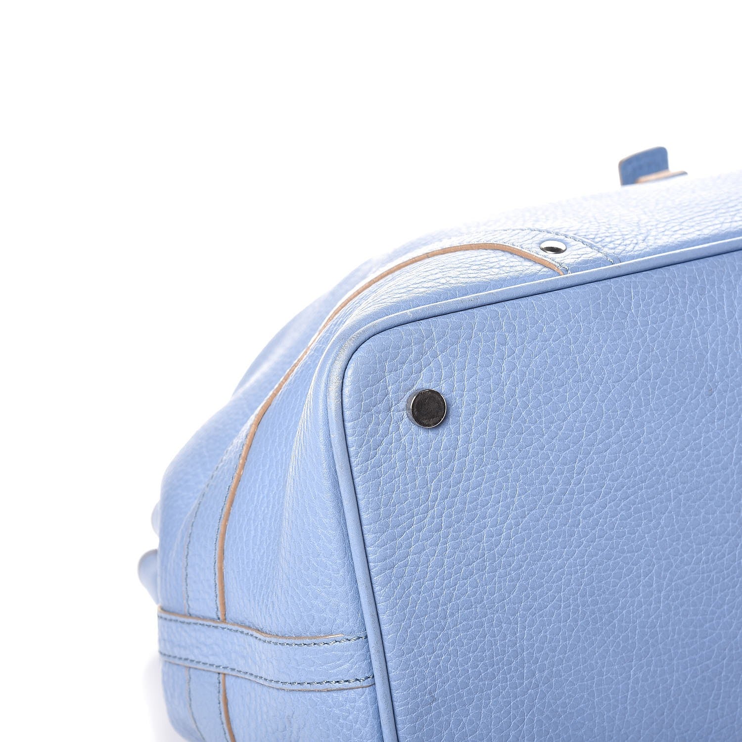 Burberry Calfskin Studded Buckle Tote Blue 10 of 14