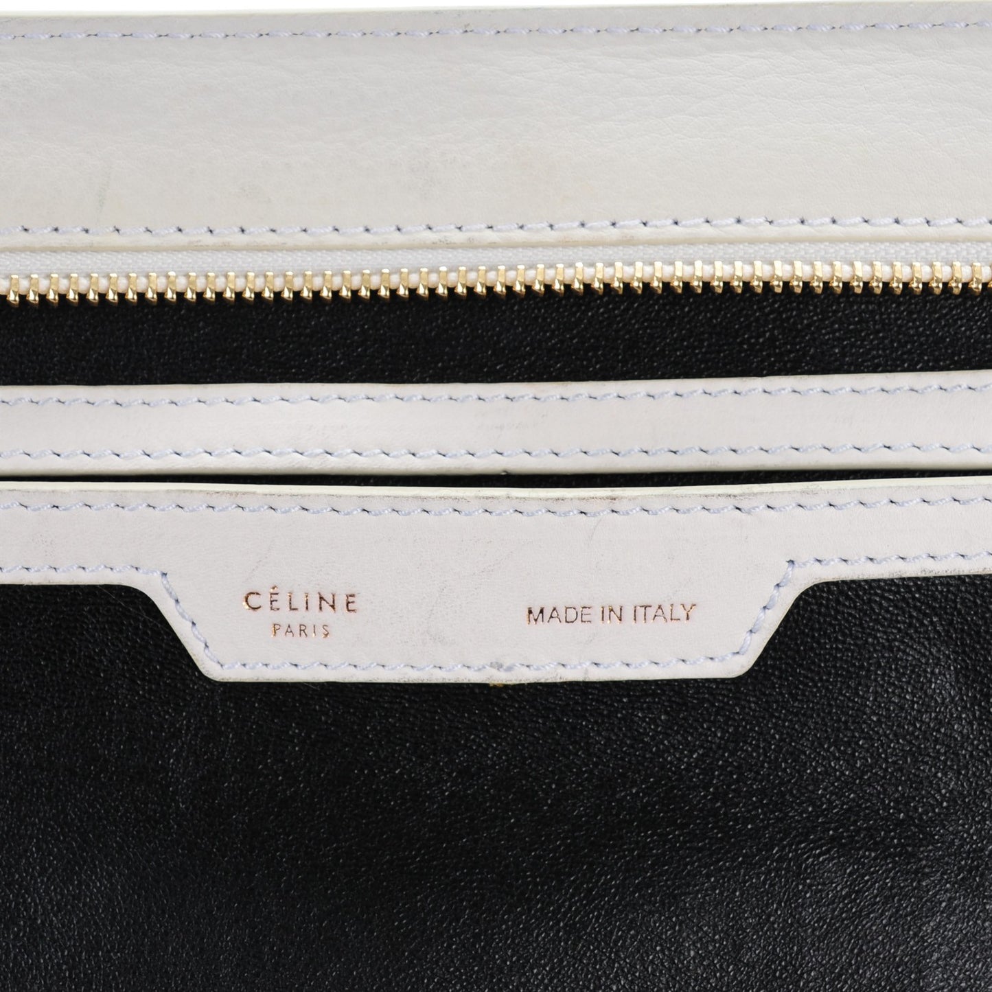 Smooth Calfskin Suede Large Trapeze White