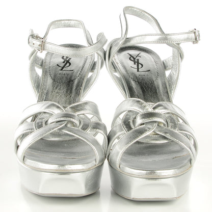 Saint Laurent Metallic Tribute 105 Platform Sandals Silver 40 2 of 7