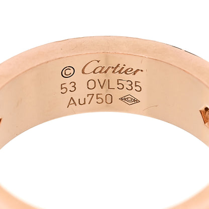 Cartier 18K Pink Gold 3 Diamond 5.5mm LOVE Ring 53 6.5 4 of 5