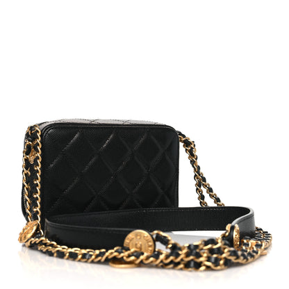 Chanel Caviar Quilted Twist Your Buttons Clutch With Chain Black 3 of 10