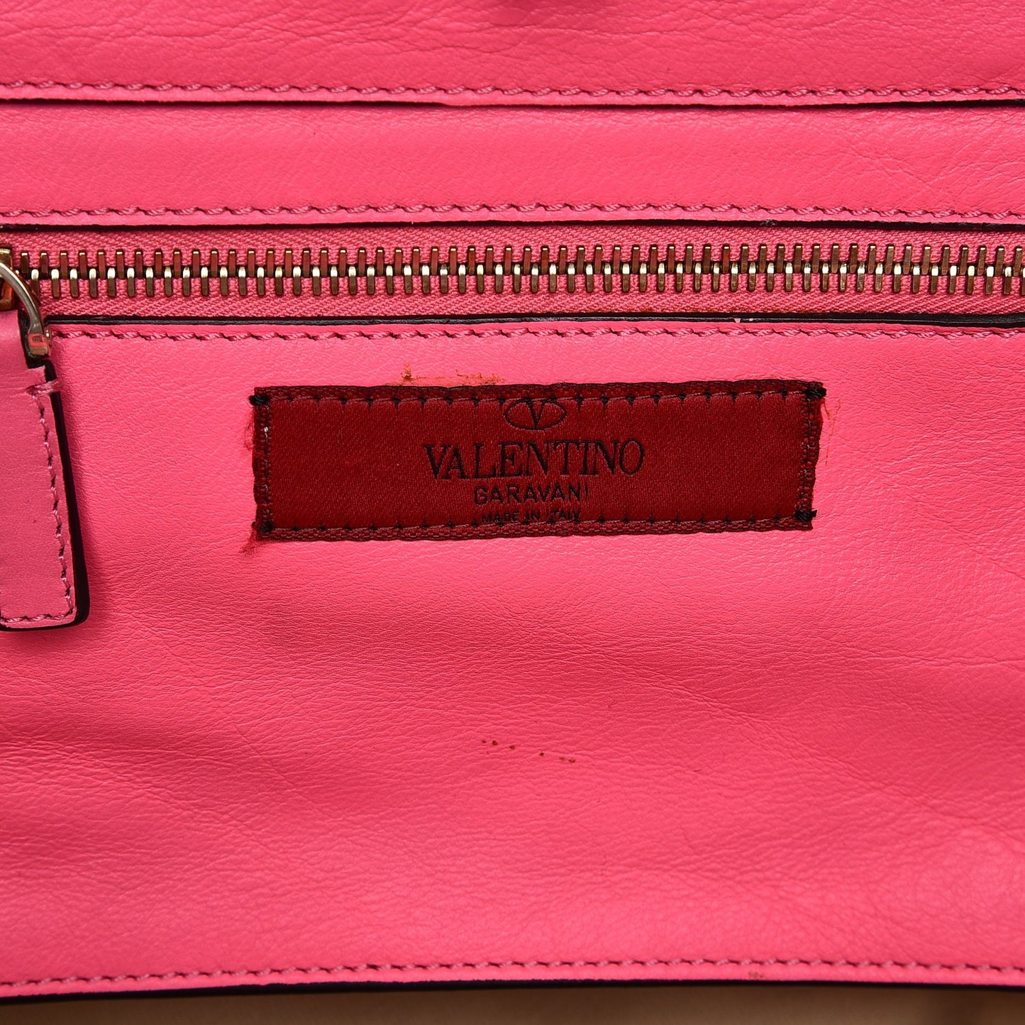 Vitello Small Rockstud Tote Fuxia Fluo