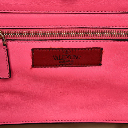 Valentino Garavani Vitello Small Rockstud Tote Fuxia Fluo 7 of 10