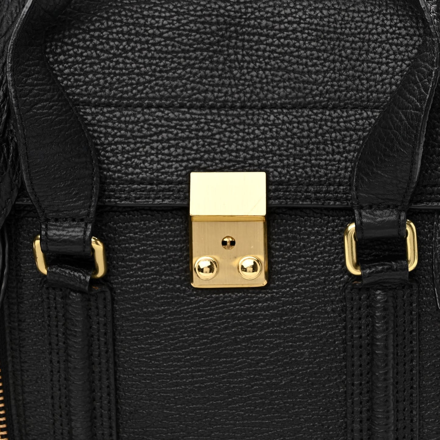 Textured Calfskin Medium Pashli Satchel Black
