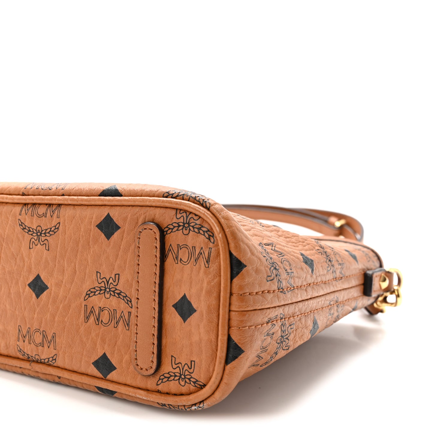 Visetos Mini Anya Top Zip Shopper Tote Cognac