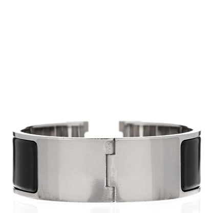 Hermes Enamel Wide Clic Clac H Bracelet PM Black 3 of 5