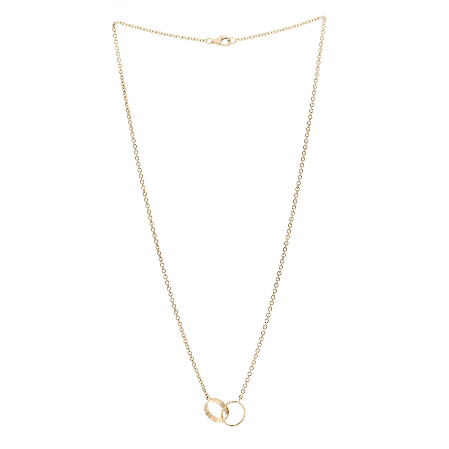 18K Yellow Gold Interlocking LOVE Necklace