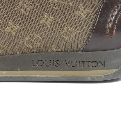 Louis Vuitton Mini Lin Monogram Sneakers Tennis Shoes 39 Kaki 7 of 10