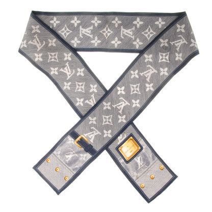 Louis Vuitton Silk Monogram New Denim Bandeau Marine 1 of 4