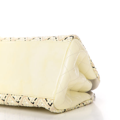 Chanel Patent Hand Embroidered Medium Just Mademoiselle White 7 of 13