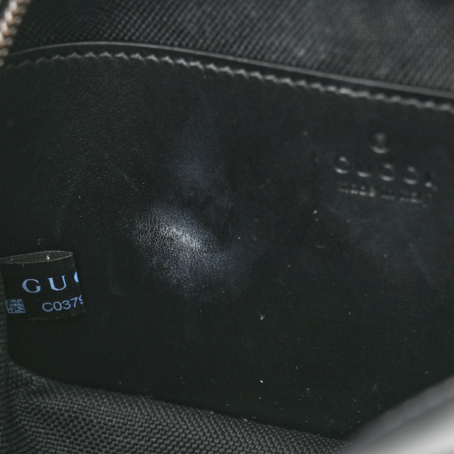 Calfskin Matelasse Monochrome Mini GG Marmont Chain Shoulder Bag Black