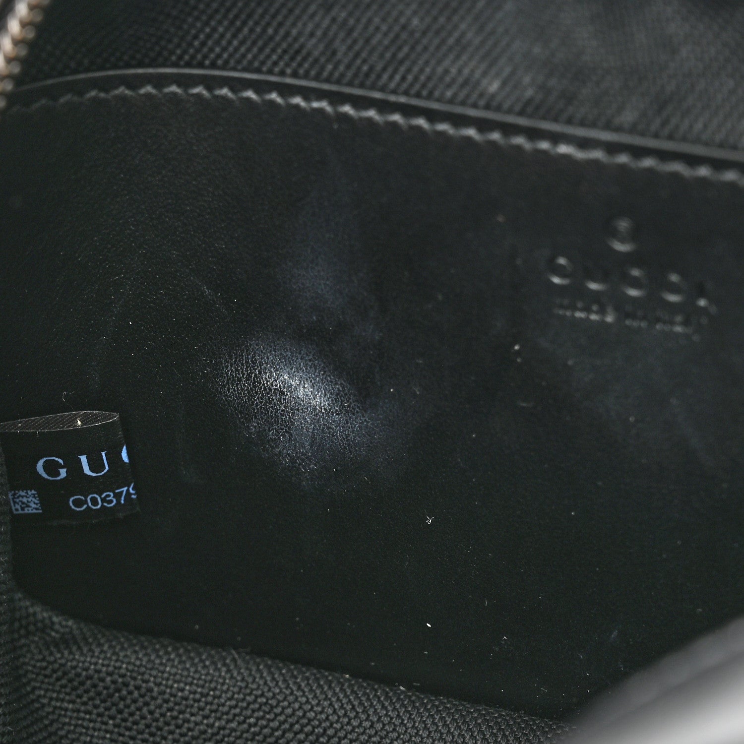 Gucci Calfskin Matelasse Monochrome Mini GG Marmont Chain Shoulder Bag Black 10 of 10