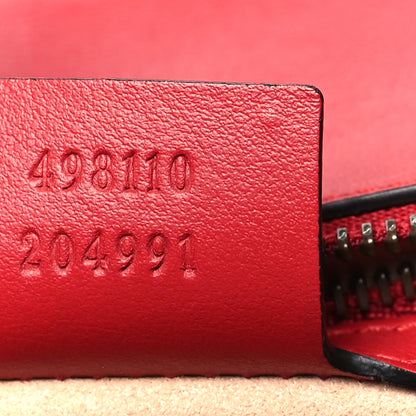 Gucci Calfskin Matelasse Small GG Marmont Top Handle Shoulder Bag Hibiscus Red 7 of 10