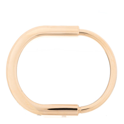 Tiffany 18K Rose Gold Diamond Tiffany Lock Bangle Bracelet 5 of 6