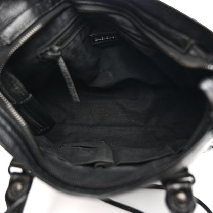 Balenciaga Chevre Black Metallic Edge Hardware S City Black 5 of 11