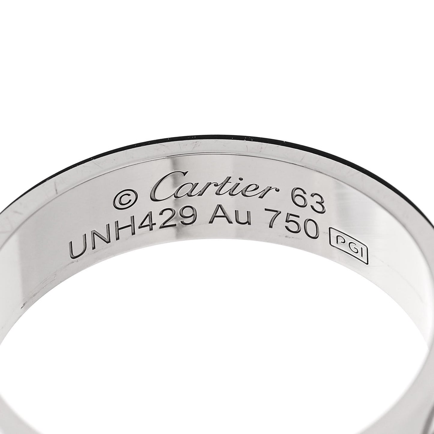 18K White Gold 5.5mm LOVE Ring 63 10.25