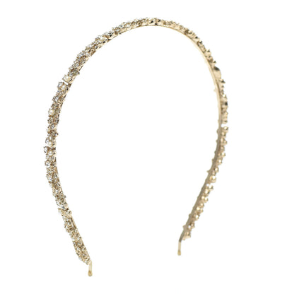 Chanel Pearl Crystal CC Headband Gold 3 of 4