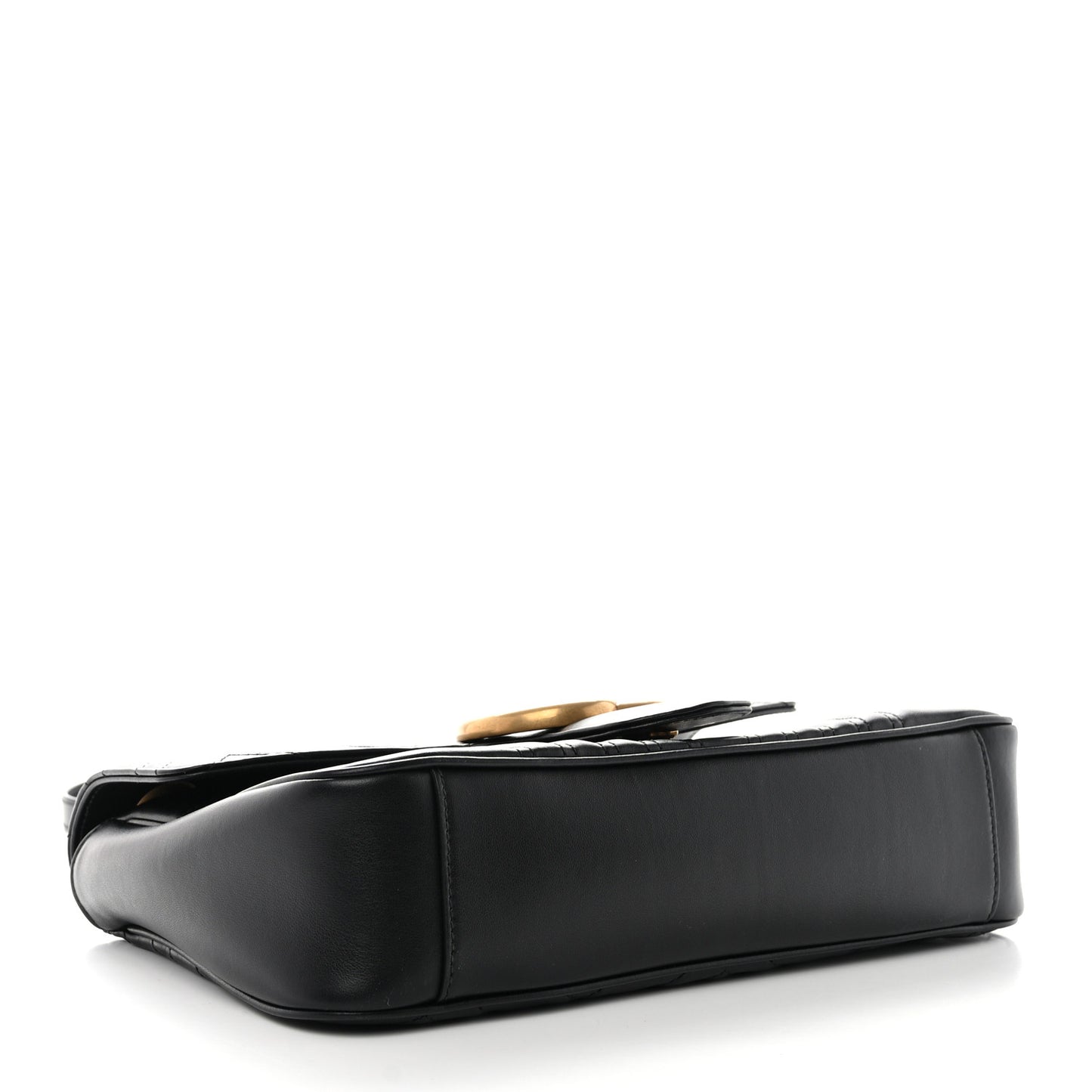 Calfskin Matelasse Medium GG Marmont Shoulder Bag Black