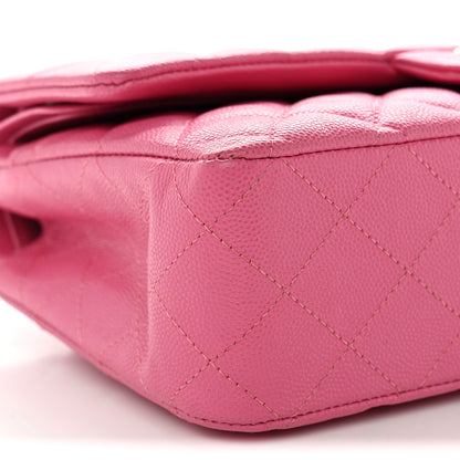 Chanel Caviar Quilted Medium Double Flap Pink 9 of 10