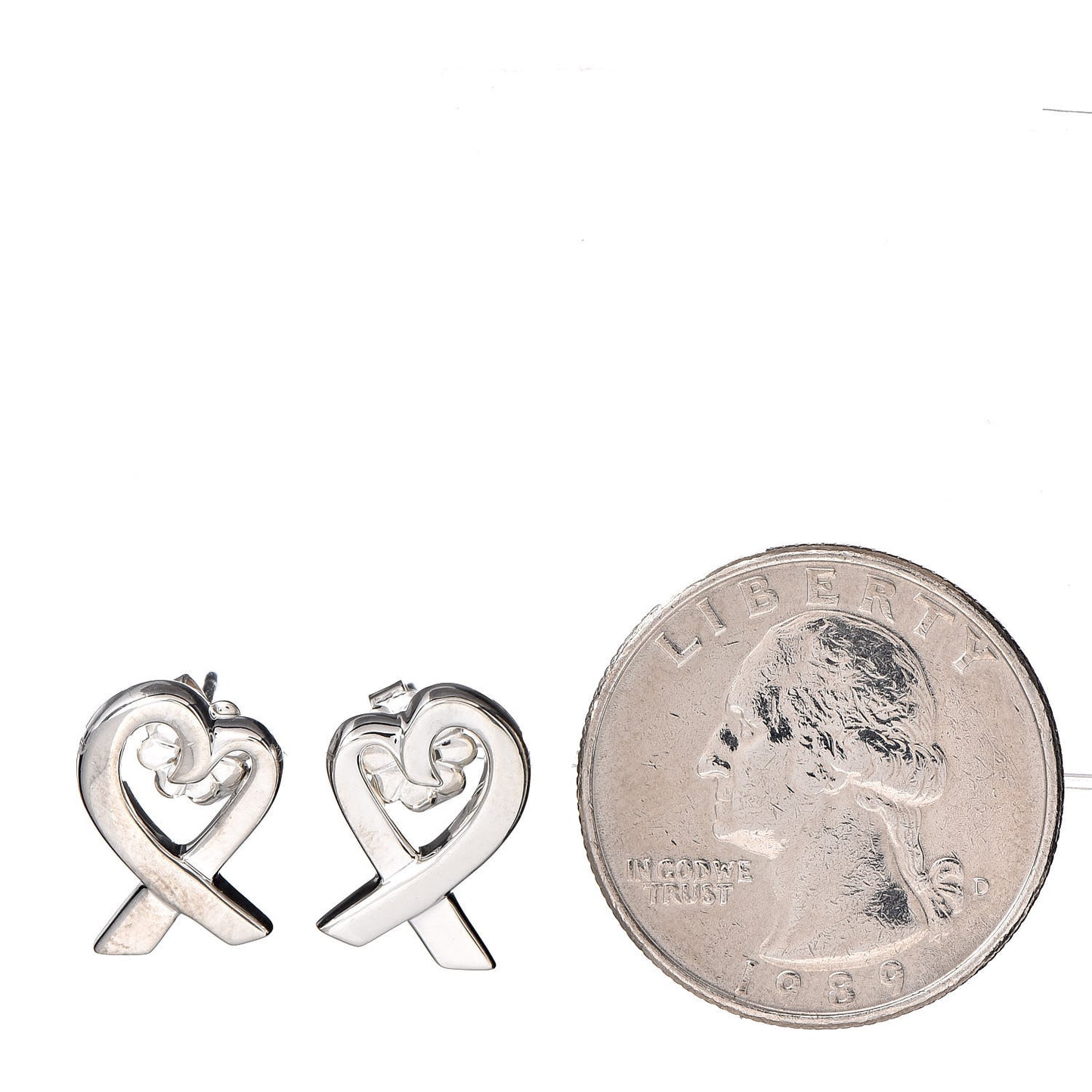 Sterling Silver Small Paloma Picasso Loving Heart Earrings