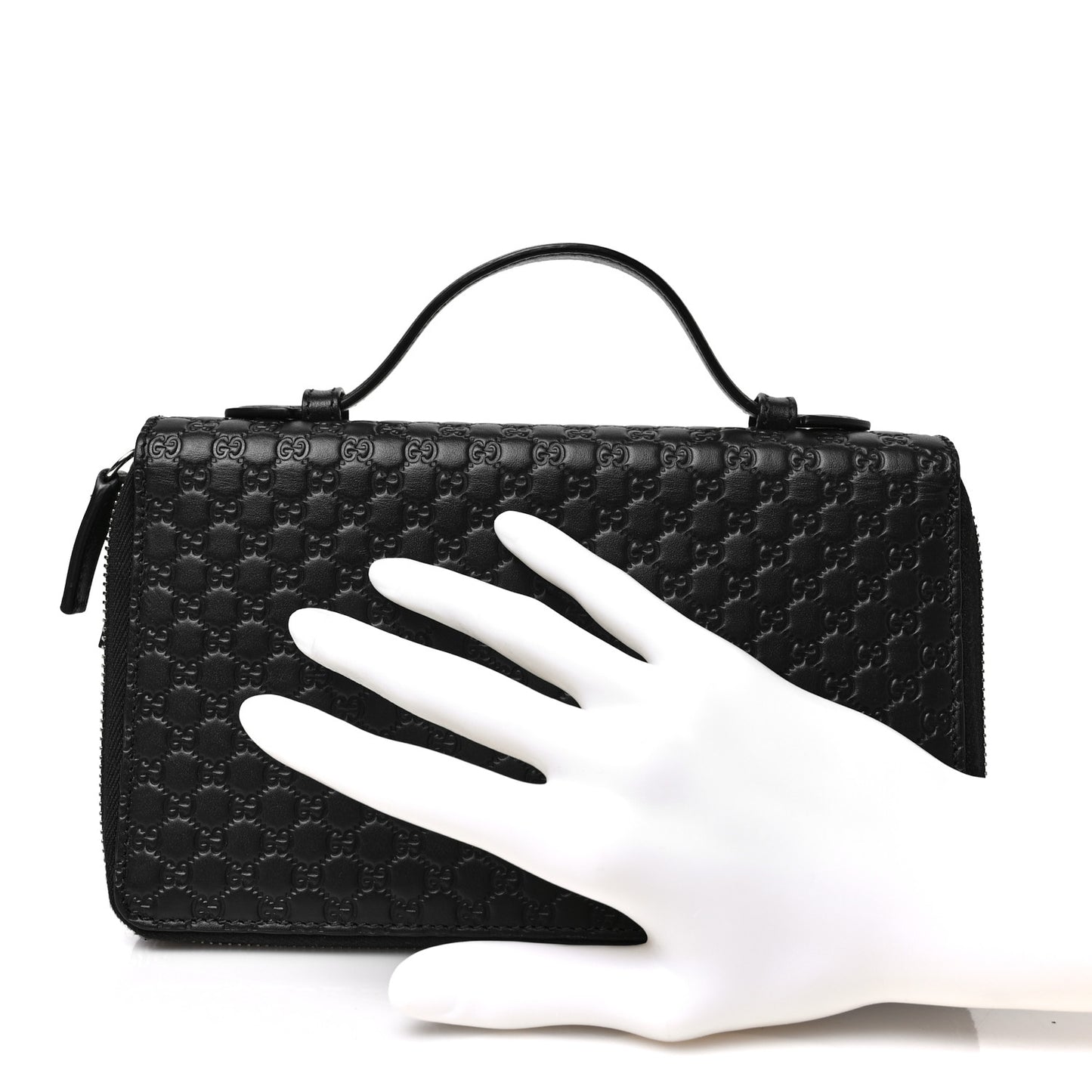 Microguccissima Zip Around Top Handle Travel Wallet Testa di Moro