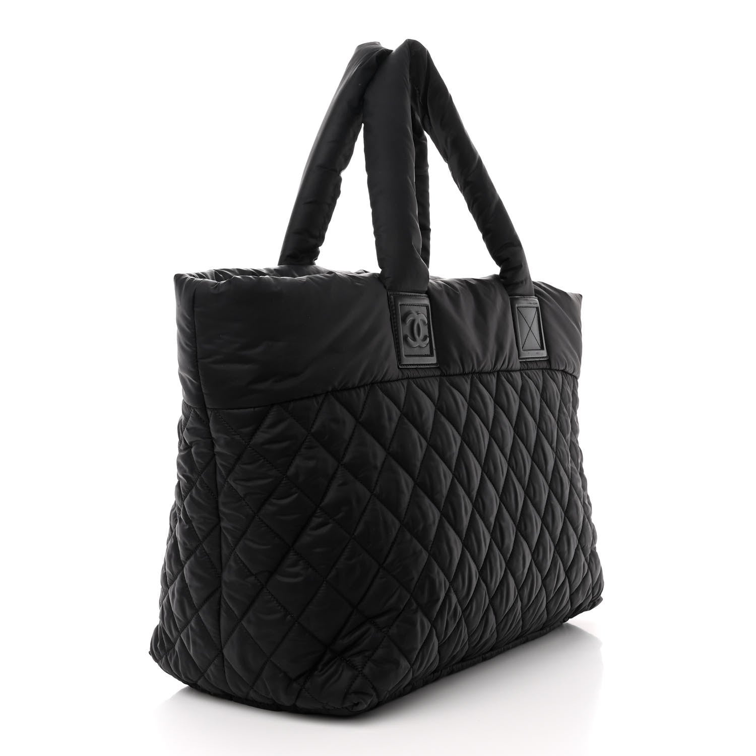 Chanel Nylon Quilted Large Coco Cocoon Tote Black 3 of 12