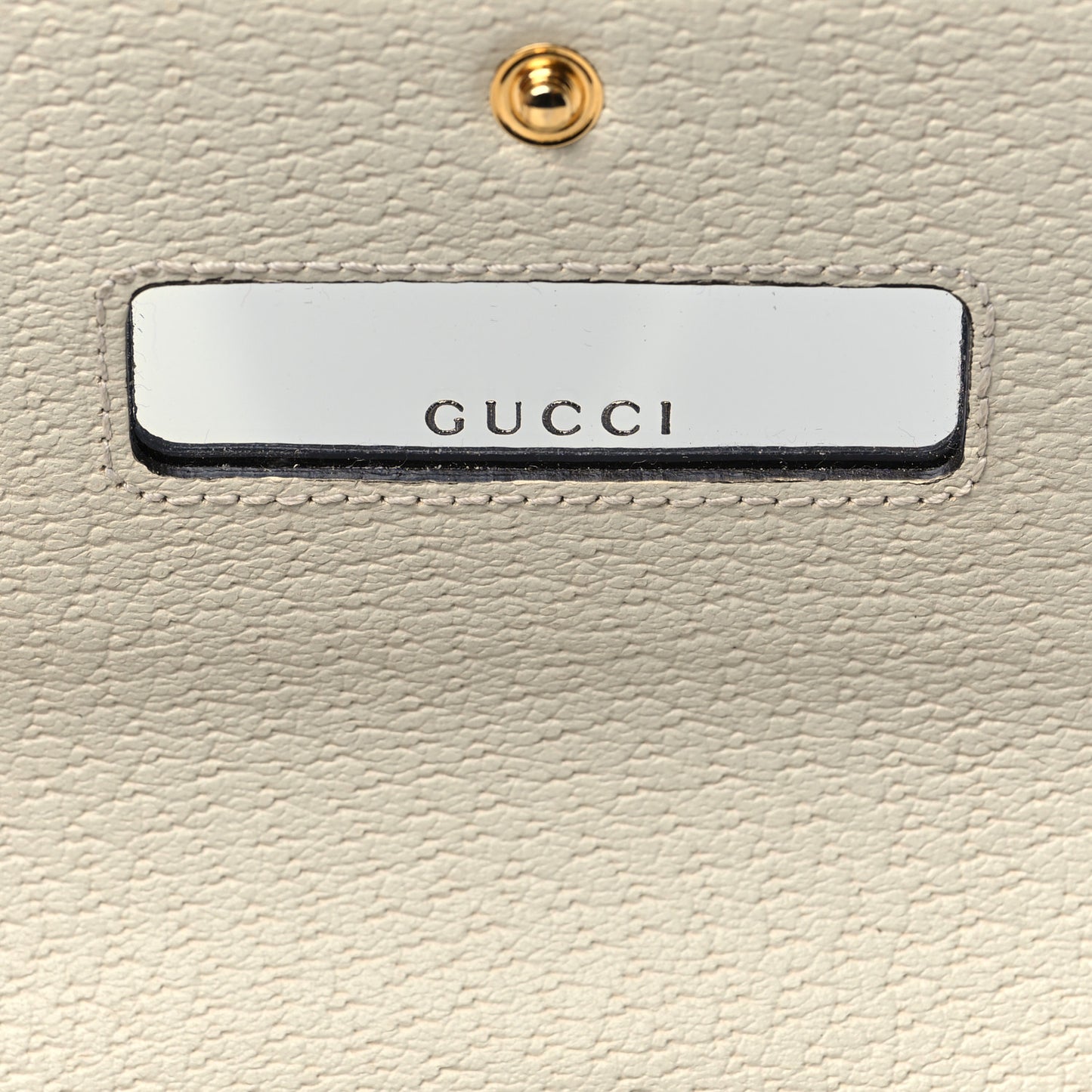 Textured Calfskin Web Ophidia Wallet On Chain Mystic White