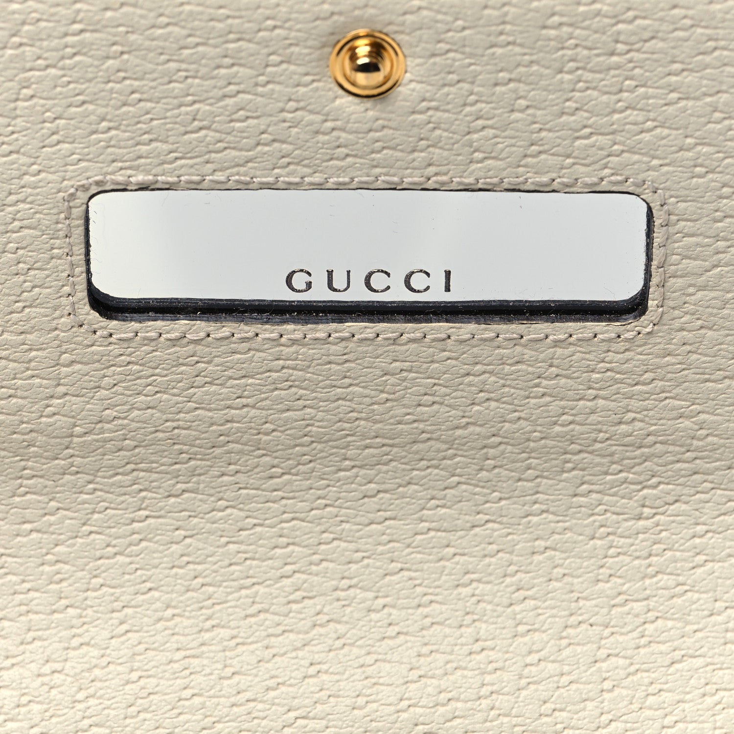 Gucci Textured Calfskin Web Ophidia Wallet On Chain Mystic White 8 of 14