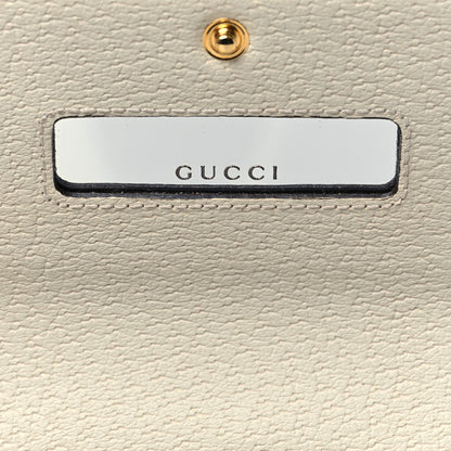Gucci Textured Calfskin Web Ophidia Wallet On Chain Mystic White 8 of 14
