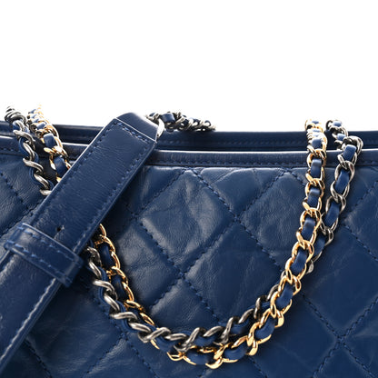 Chanel Aged Calfskin Quilted Medium Gabrielle Hobo Blue 8 of 10