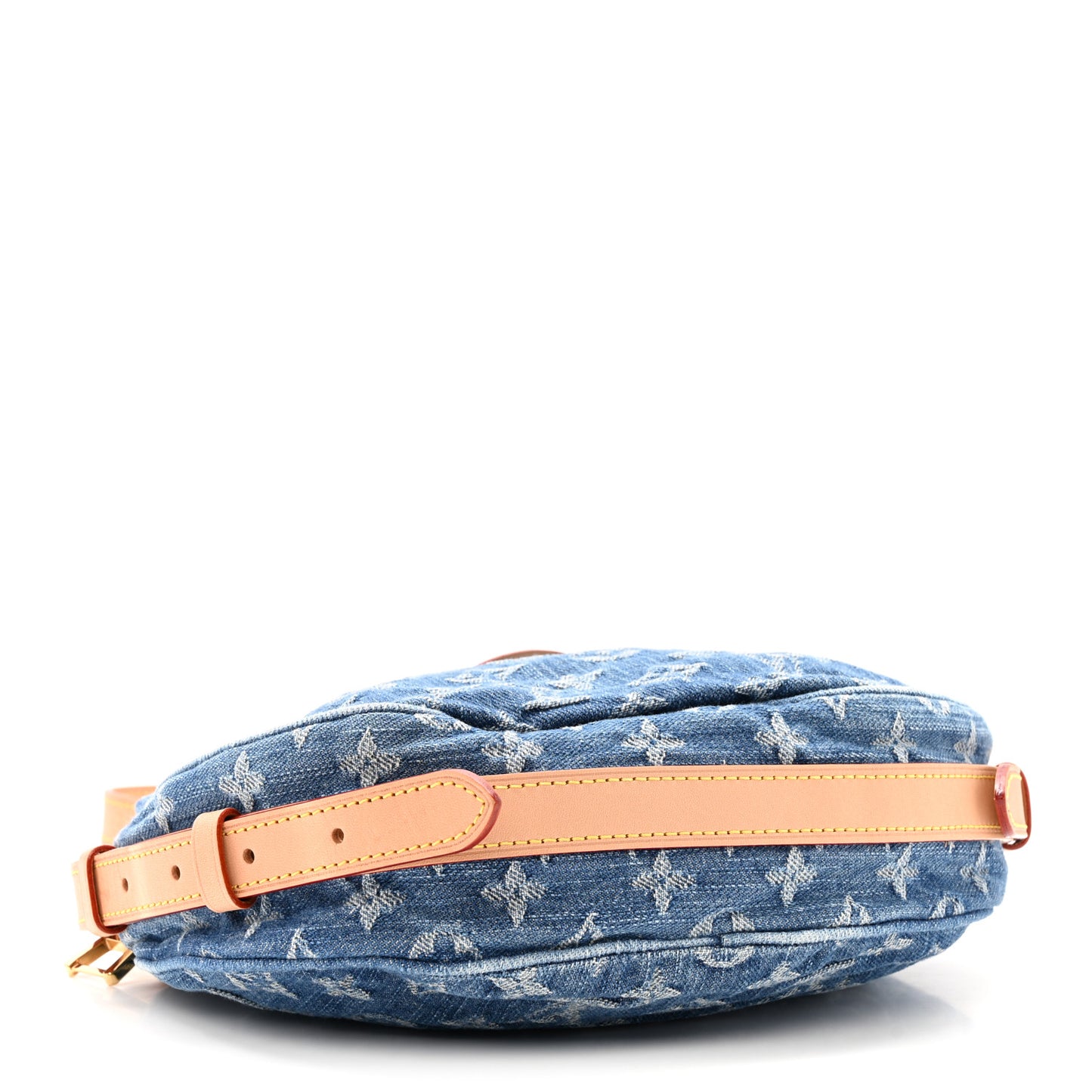 Monogram Denim Croissant MM Blue