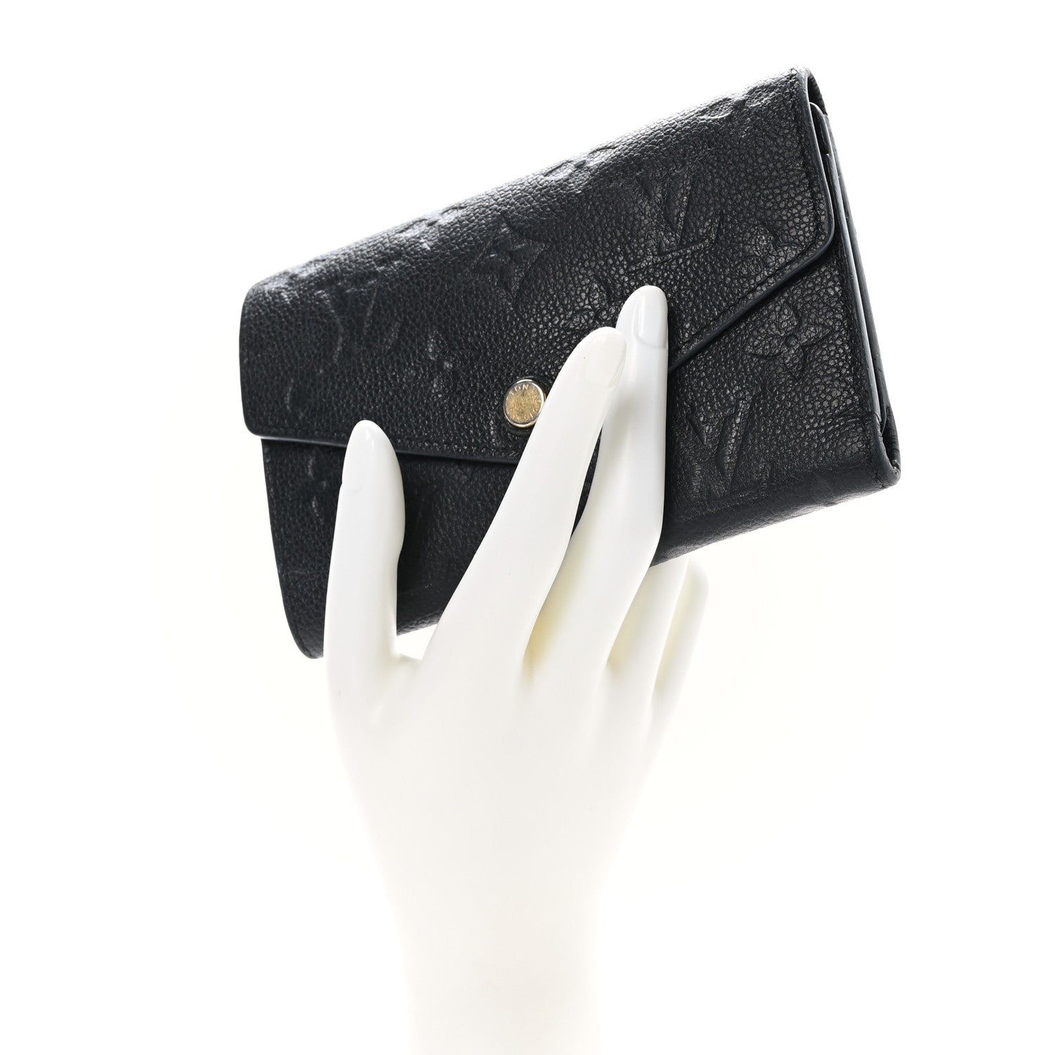 Louis Vuitton Empreinte Compact Curieuse Wallet Black 2 of 9