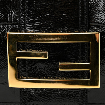 Fendi Vitello Naplak Large Convertible Baguette Black 12 of 14